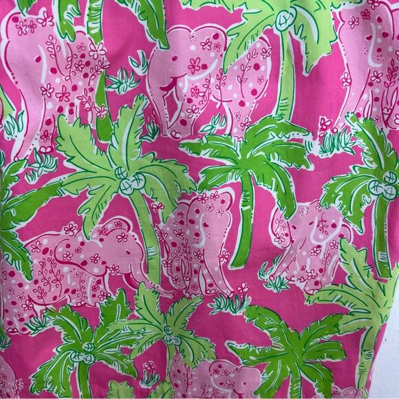Vintage Lilly Pulitzer Taboo Pink Elephant Print Keyhole Shift Dress Size 10 - Picture 11 of 14